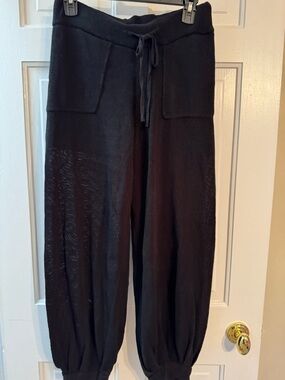 Pookie & Sebastian Black Knit Jogger Pants Size M